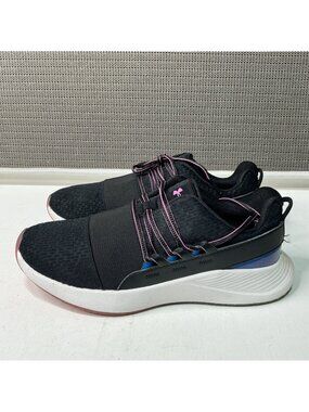 Under Armour Women's Athletic Sneakers Black/Pink Size 7.5 Lightweight Mesh